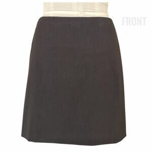 CACHE Brown Stretch A-line Mini Skirt Size 6 Unlined Basic Simple Career Preppy